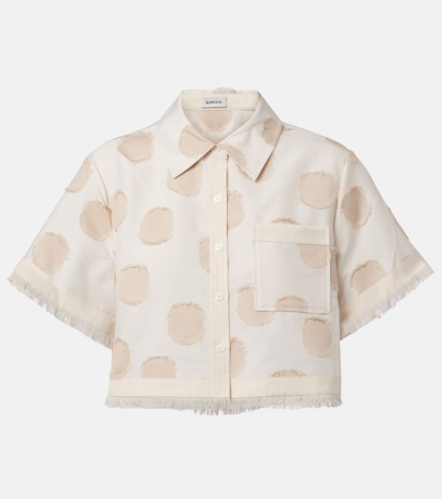 Topanga polka-dot crop top