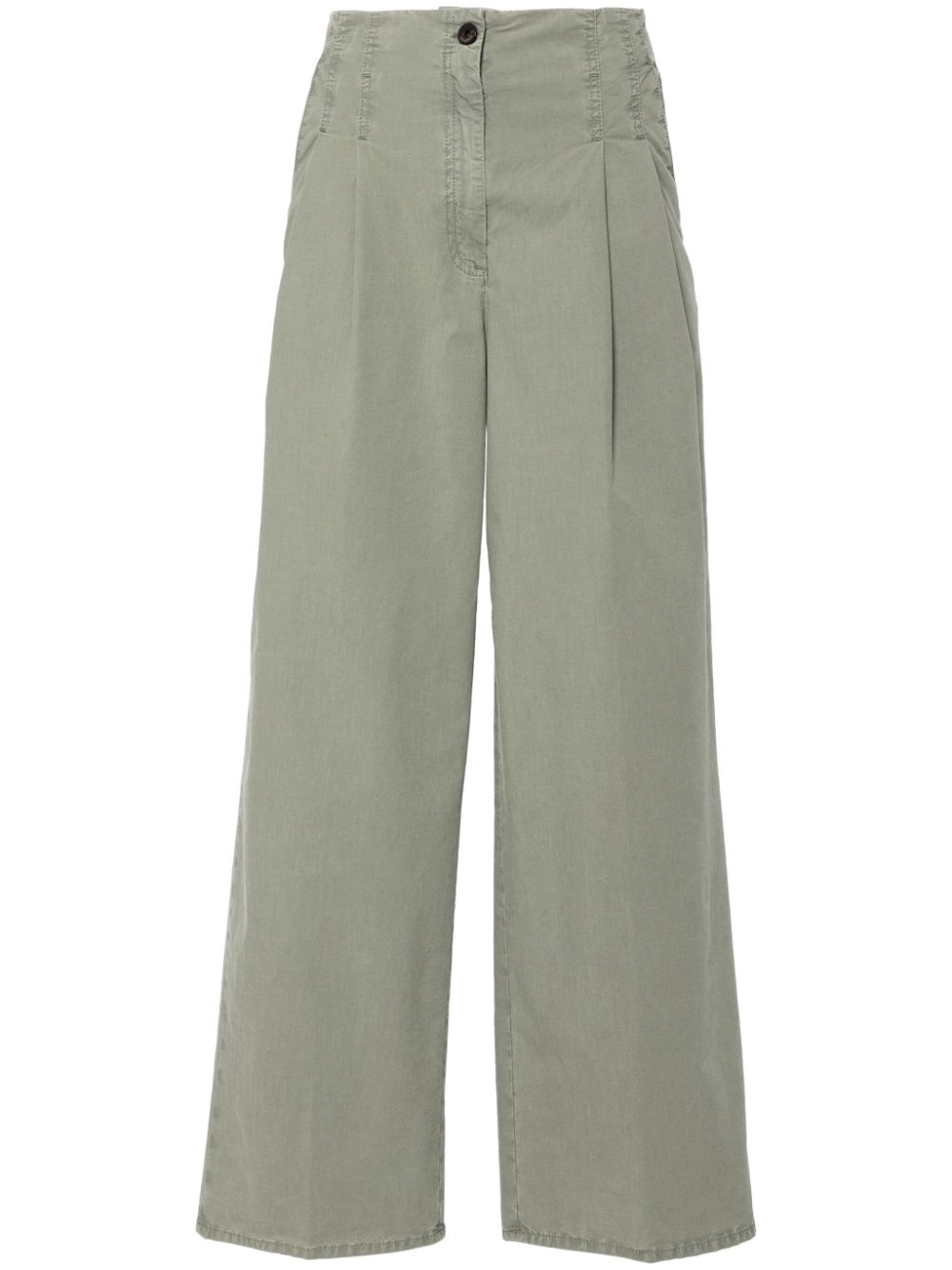 Pleat-detailing palazzo pants - Green