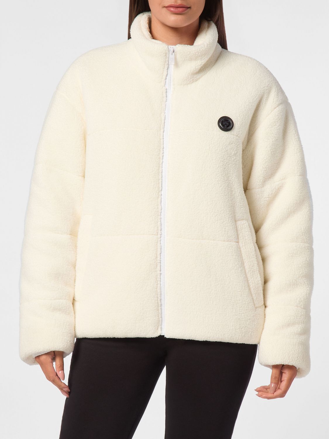 Sherpa puffer jacket - Neutrals
