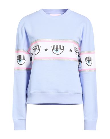 Woman Sweatshirt Light blue Size L Cotton