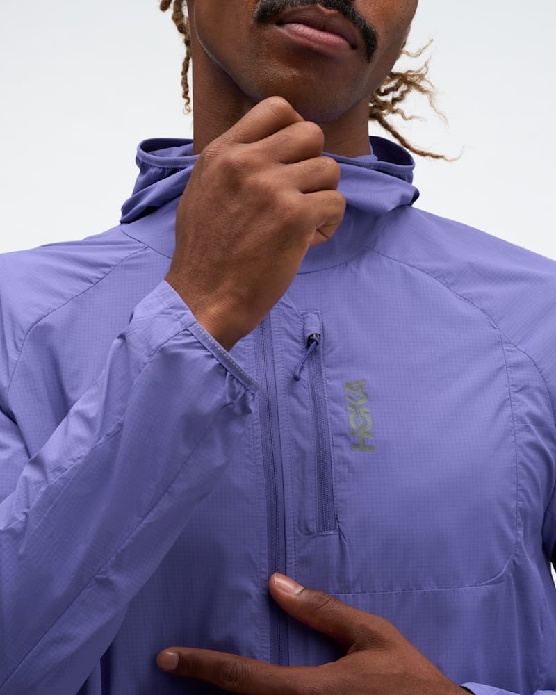 HOKA Men's SkyFlow Wind Jacket in Cosmic Purple