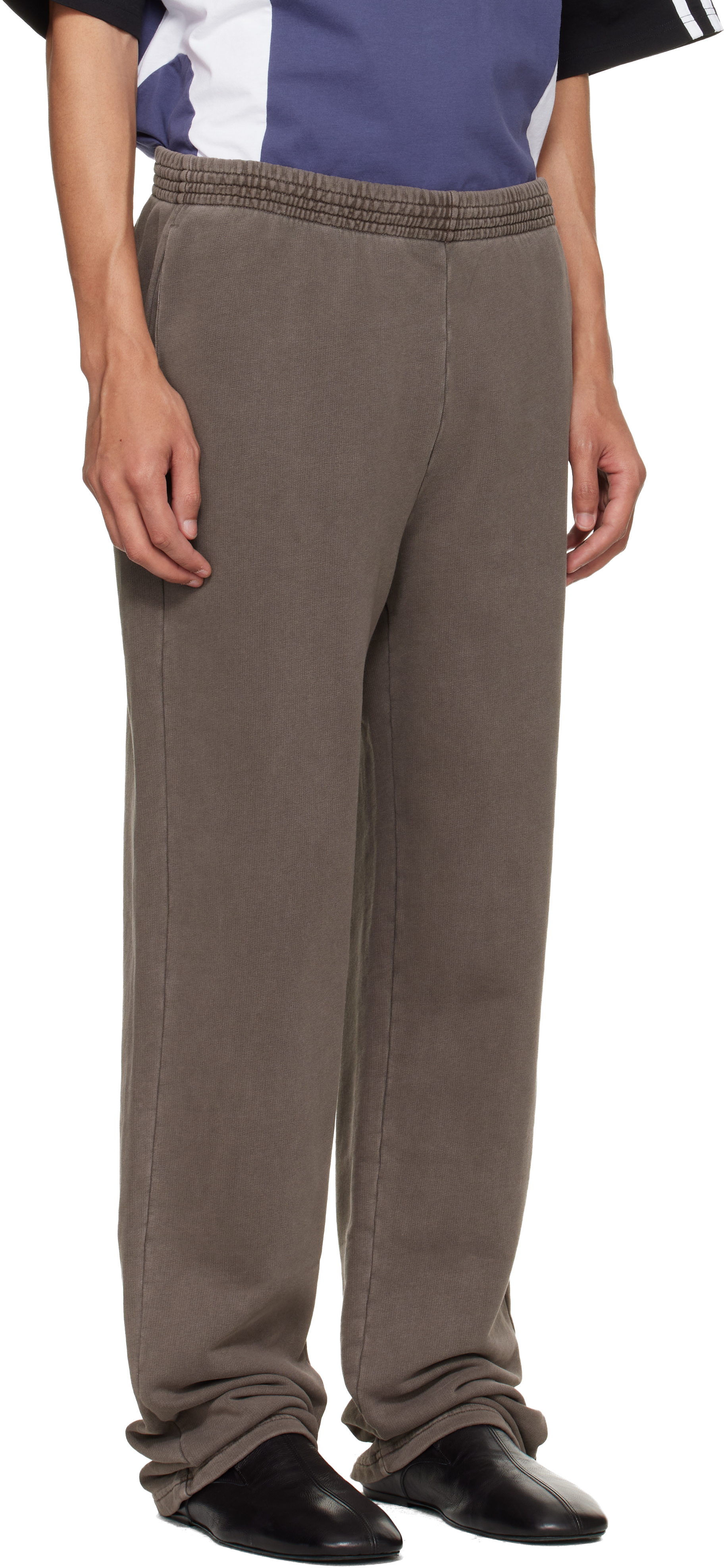 Brown Straight Leg Sweatpants