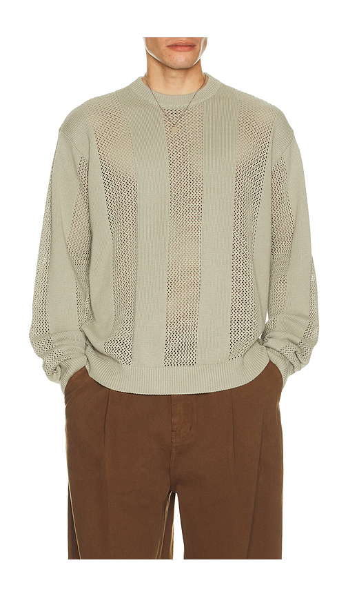 Obey Crochet Sweater in Grey. L. Also in M, S, XL/1X
