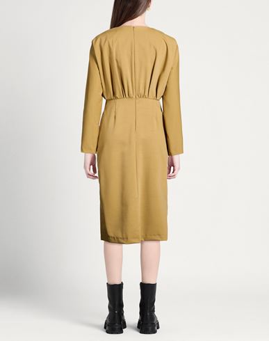Woman Midi dress Sage green Size 6 Polyester, Tencel, Elastane