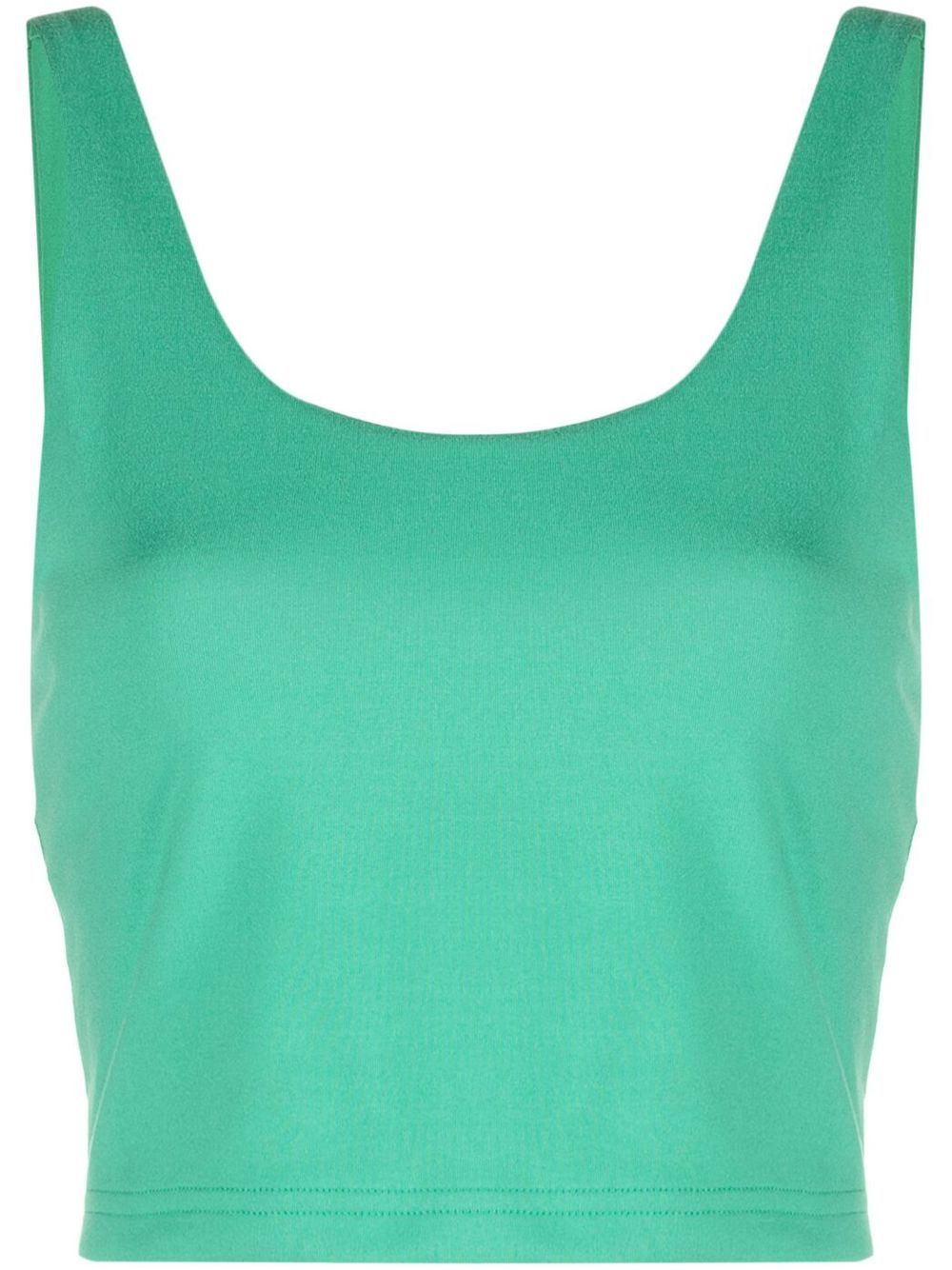 Scoop-neck cropped tank top - Green