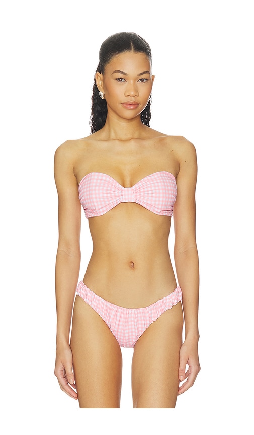 CAROLINE CONSTAS Maria Bikini Top in Pink. - S also in XS, M