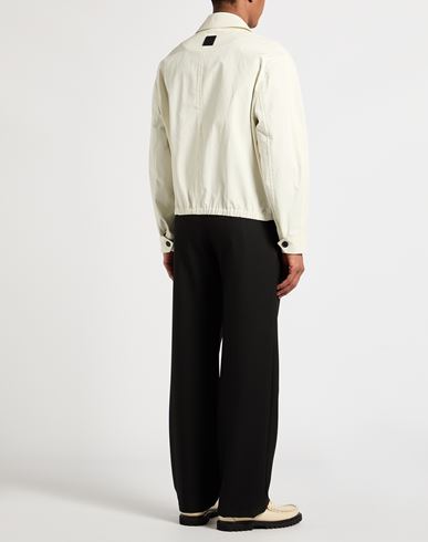 Man Jacket Ivory Size 36 Cotton, Calfskin