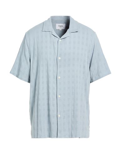 Man Shirt Slate blue Size L Cotton
