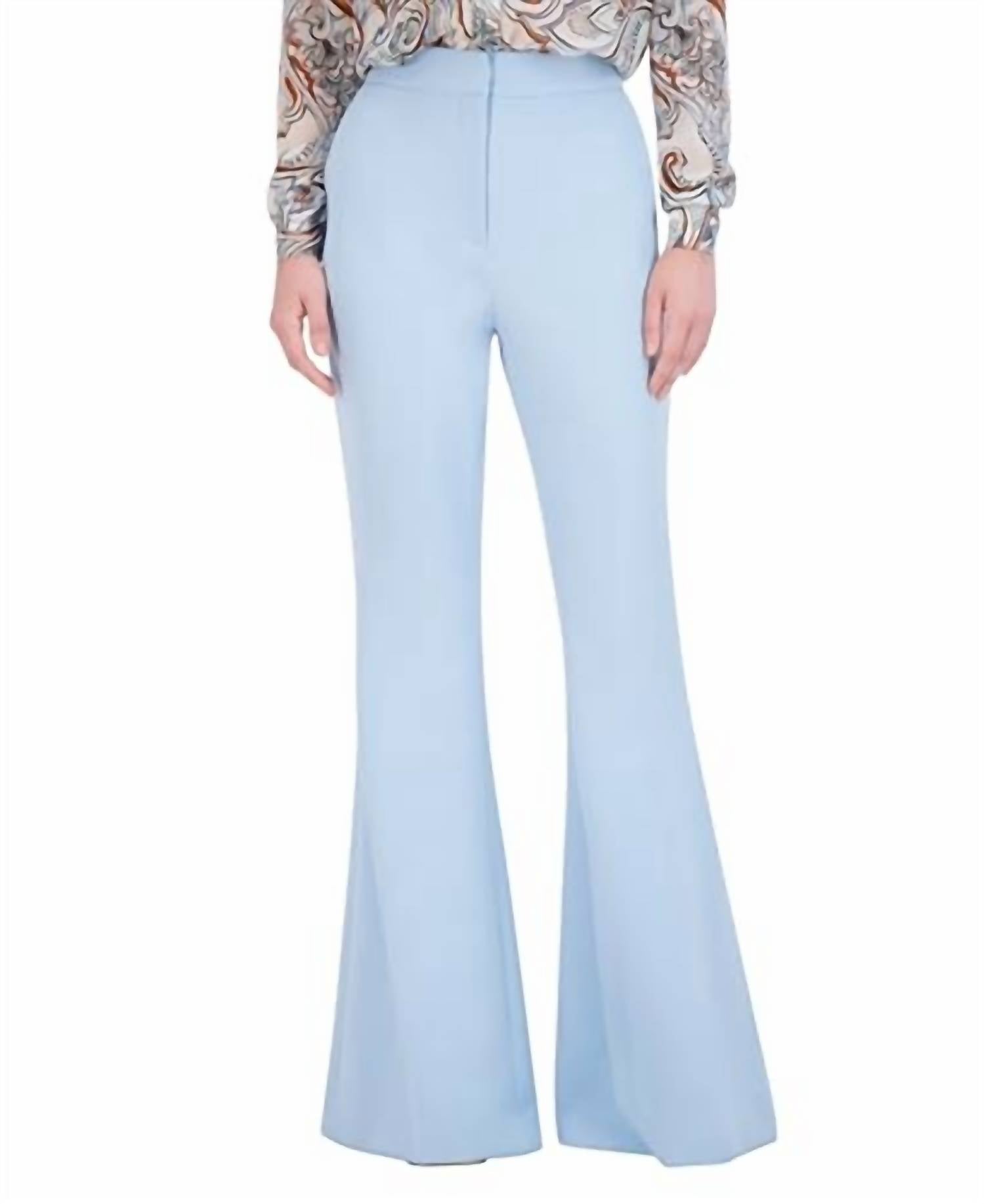 Women's Flare Leg Pants In Powder Blue