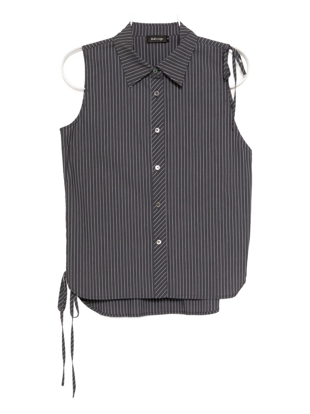 Striped sleeveless shirt - Grey