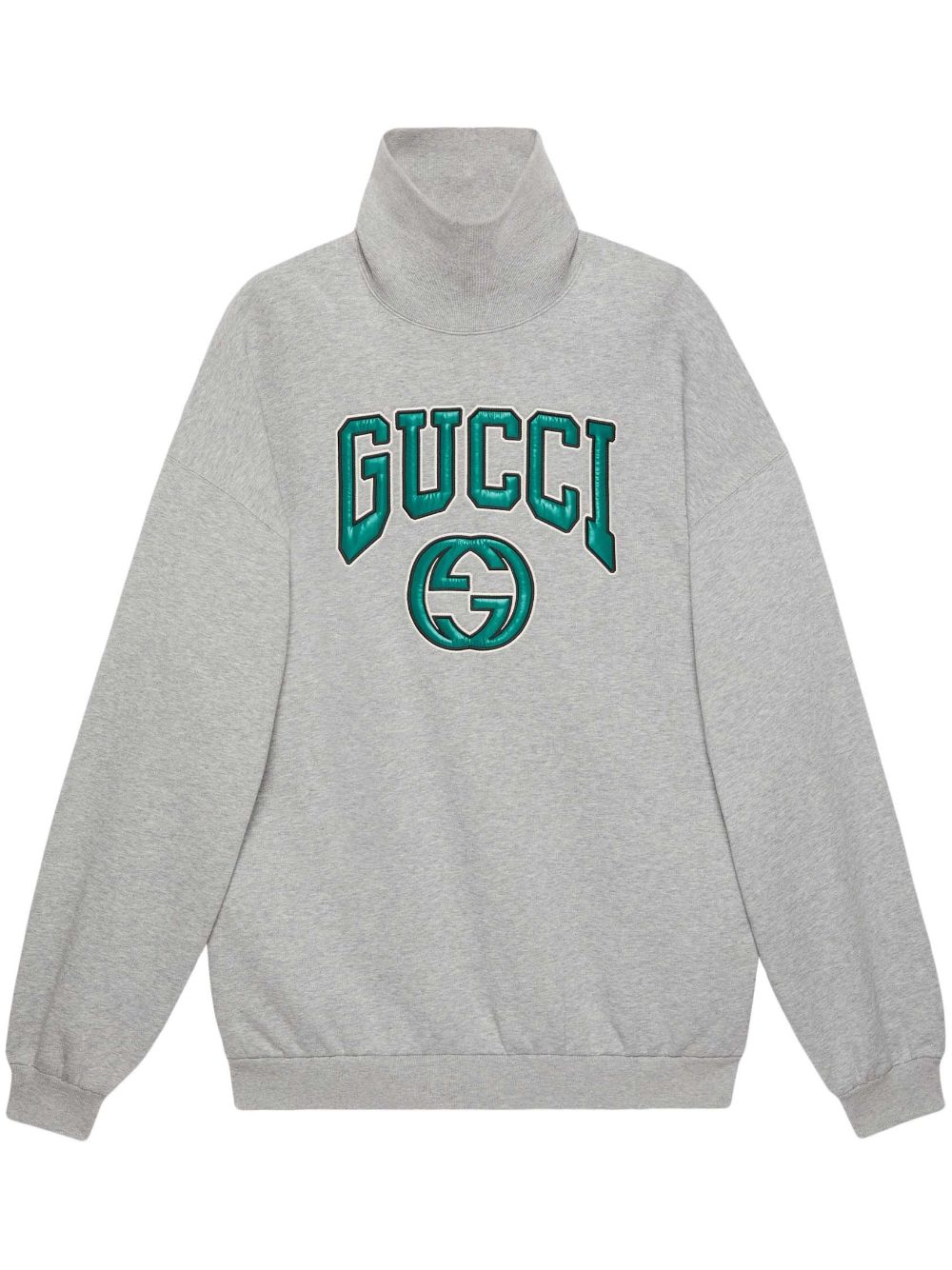 Logo-appliqué cotton sweatshirt - Grey