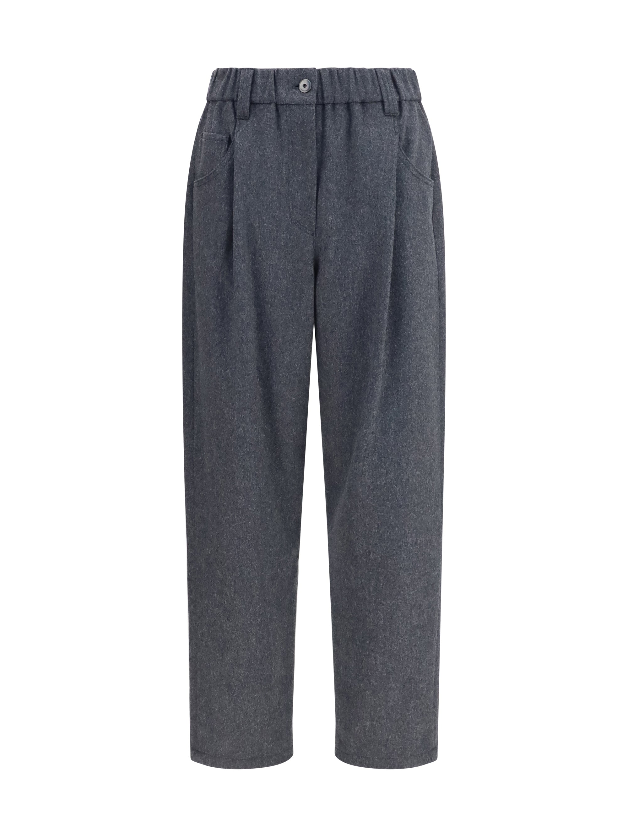 Stretch Wool Trousers — Gray