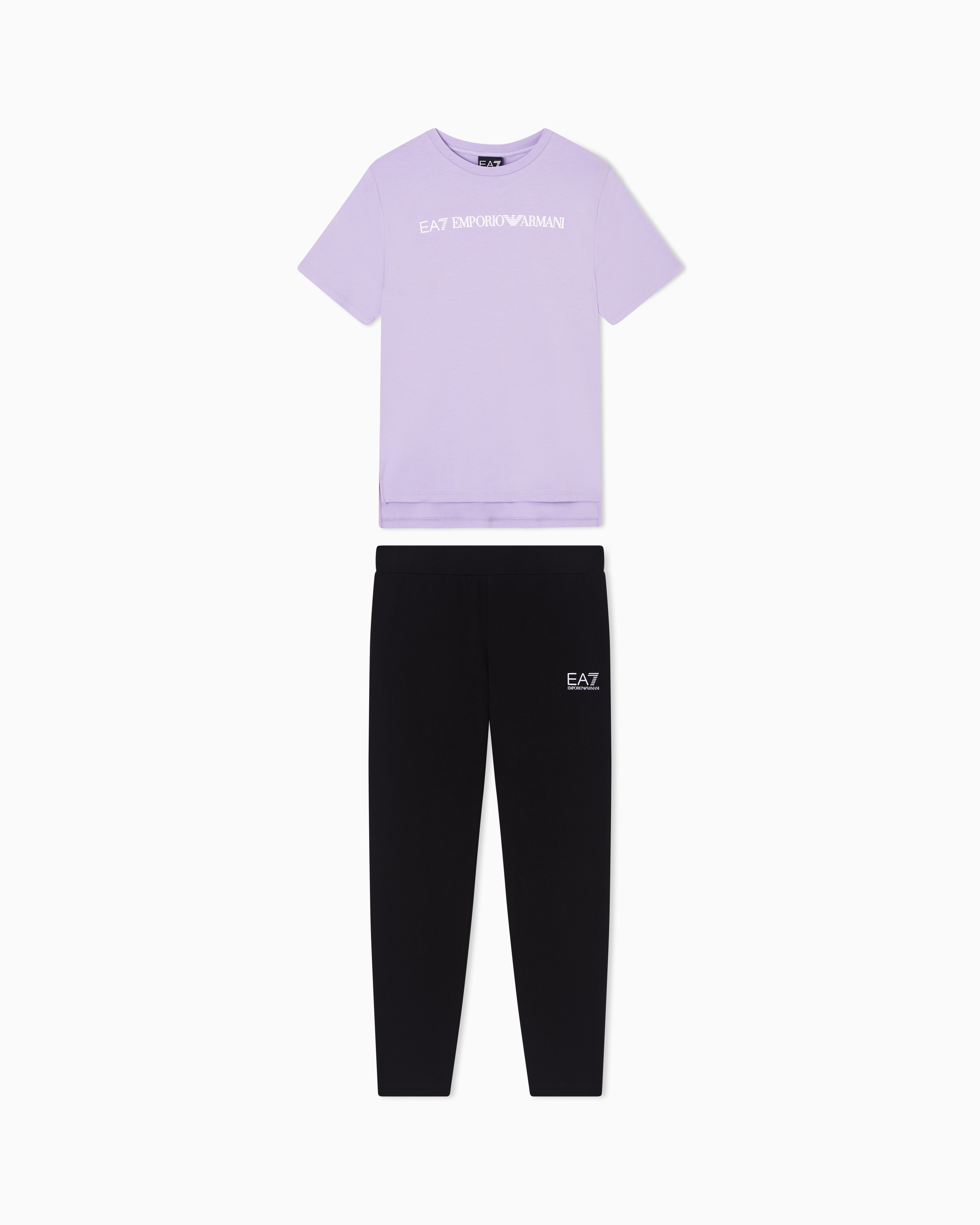 Logo Series Girl cotton T-shirt and leggings set