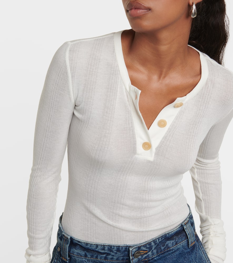 Janelle cotton-blend jersey bodysuit