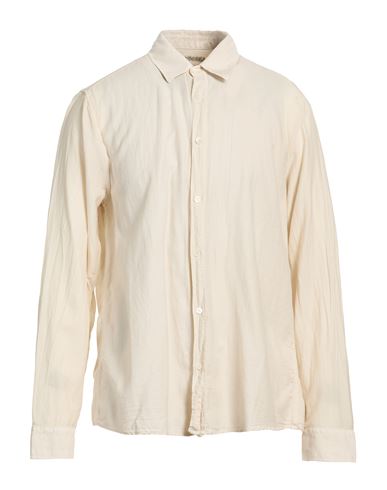 Man Shirt Cream Size XL Cotton, Linen, Silk