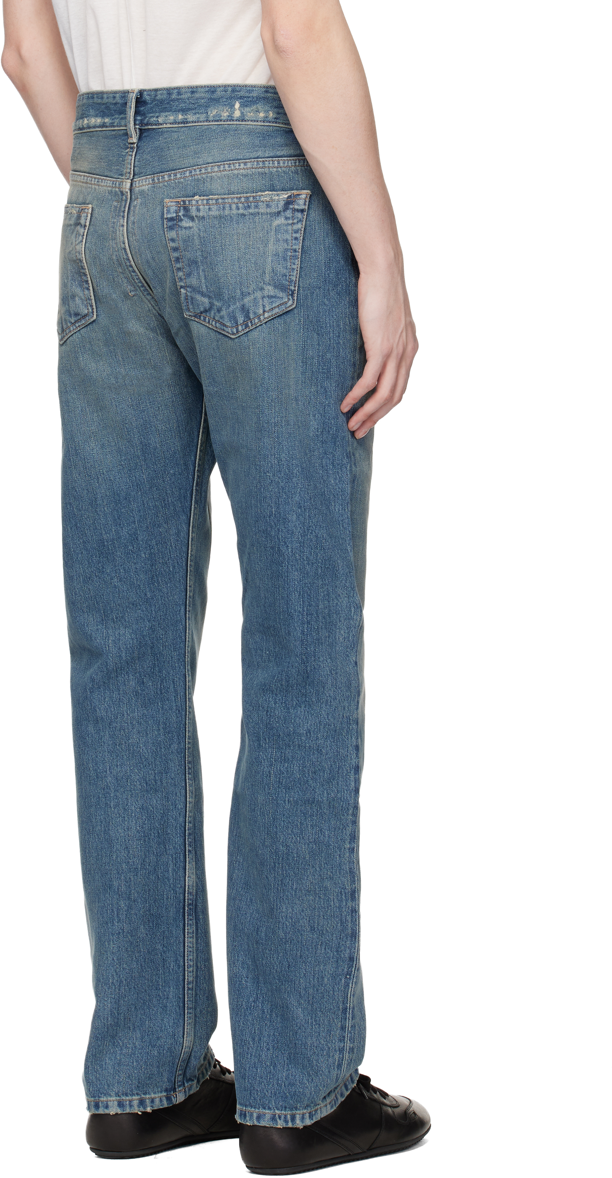 Blue Temple Fog Cut Jeans