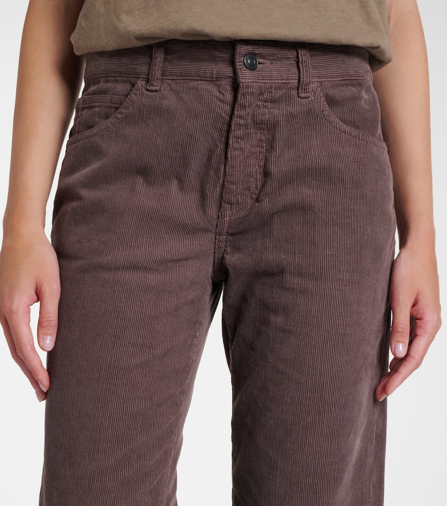Carlyl mid-rise corduroy straight pants