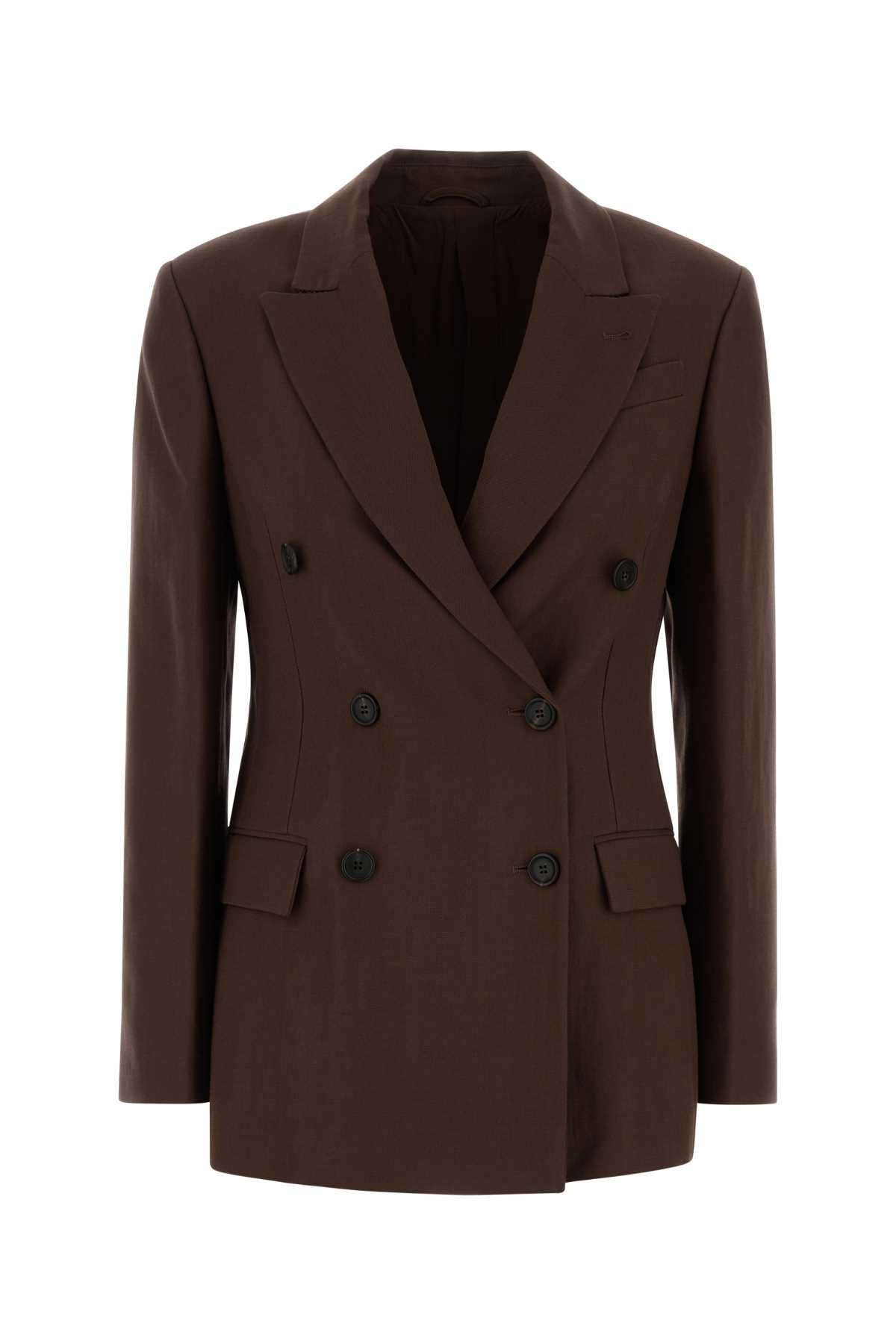 Double-Breasted Blazer Blazers Brown