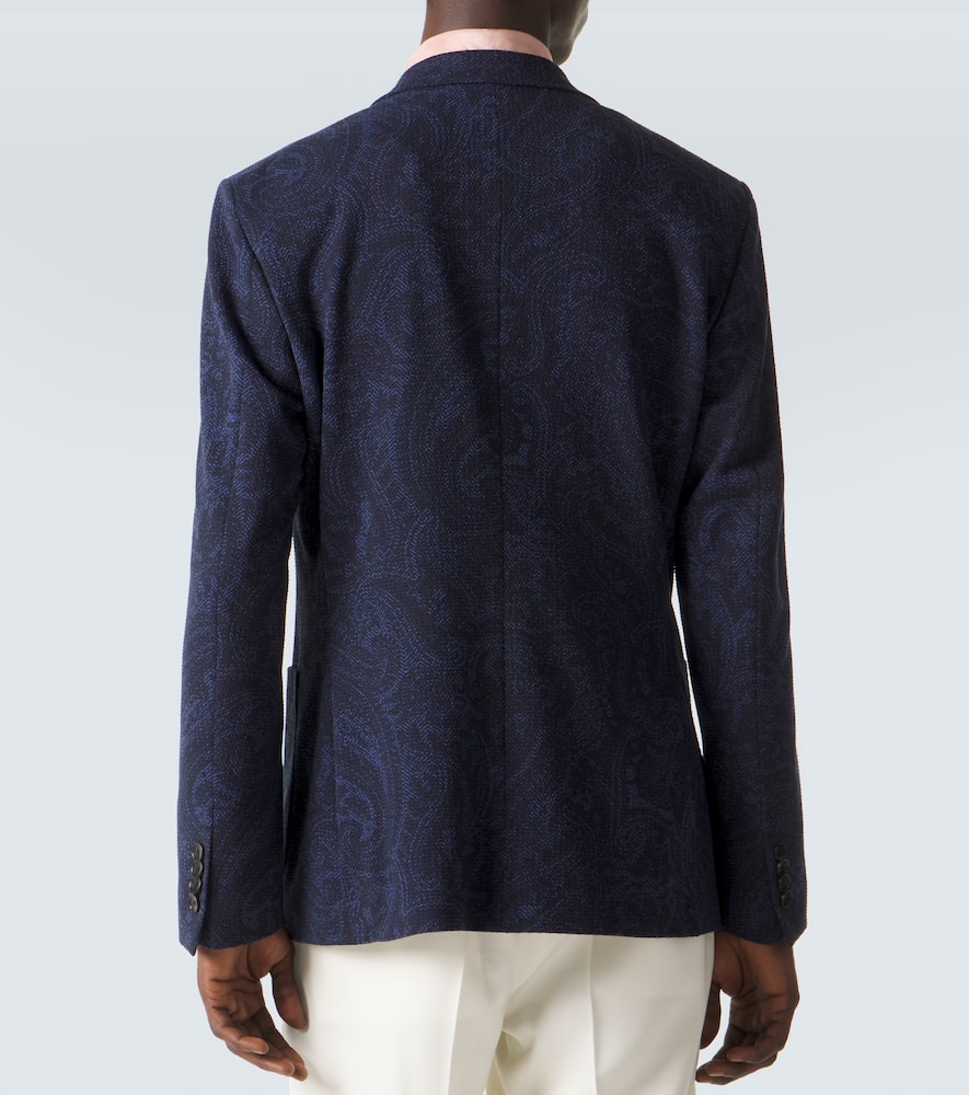 Printed jersey blazer