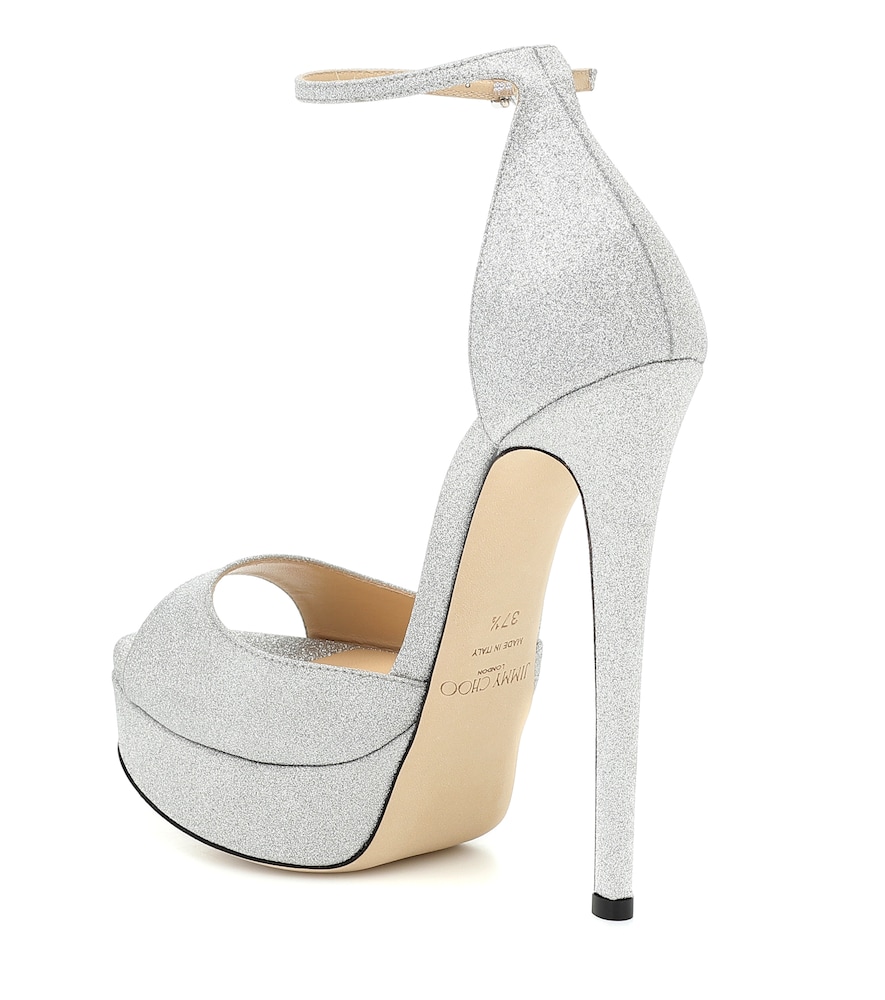 Jimmy Choo Max 150 glitter sandals