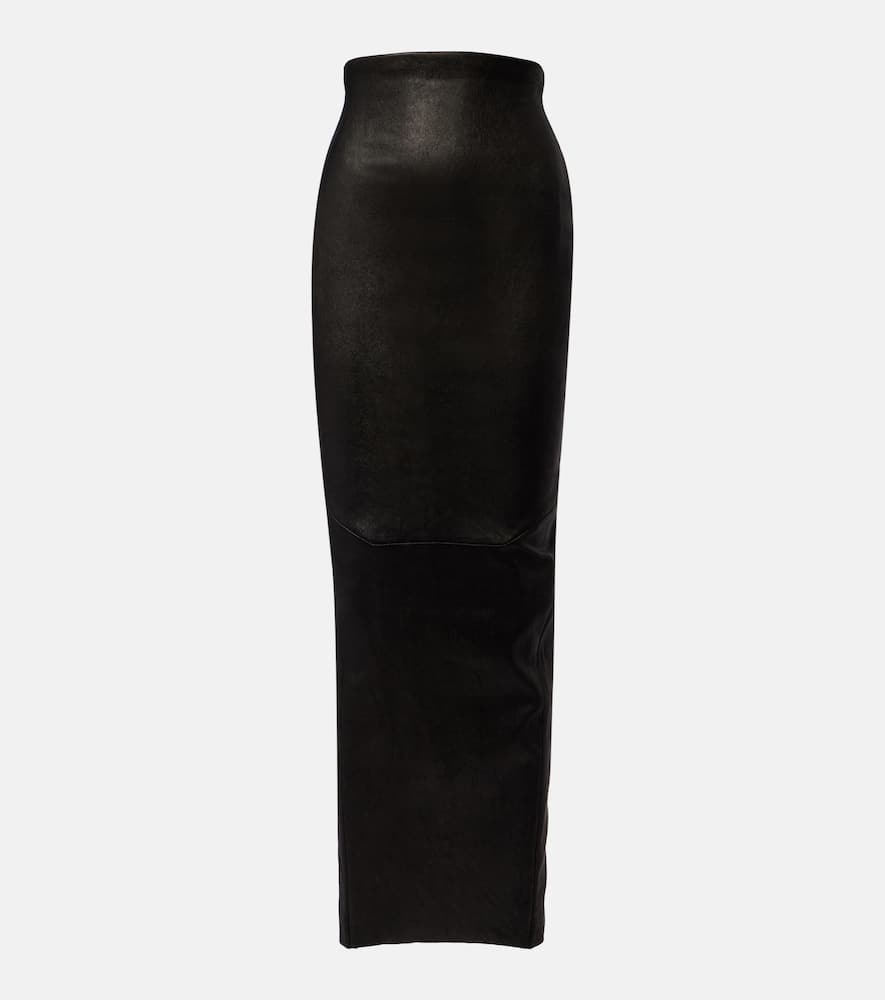 Dirt Pillar leather maxi skirt