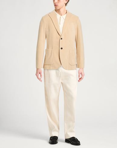 Man Blazer Sand Size 38 Cotton, Polyester
