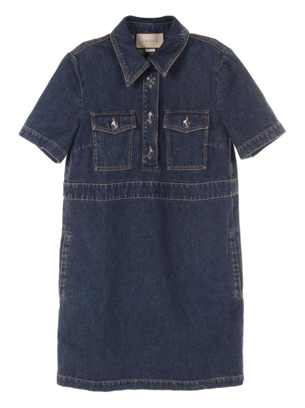 10's denim mini dress - Blue