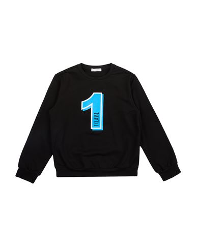 Junior Kid Boy Sweatshirt Black Size 10 Cotton, Elastane