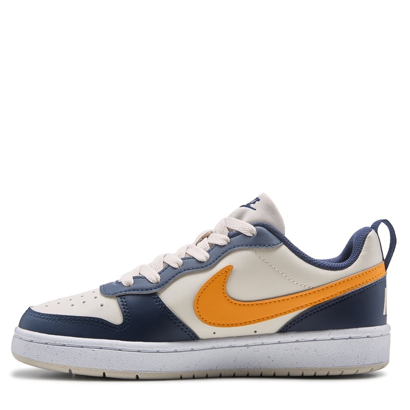 Kids' Court Borough Recraft Low Top Sneaker Big Kid Shoes (Grey/Navy/Orange)