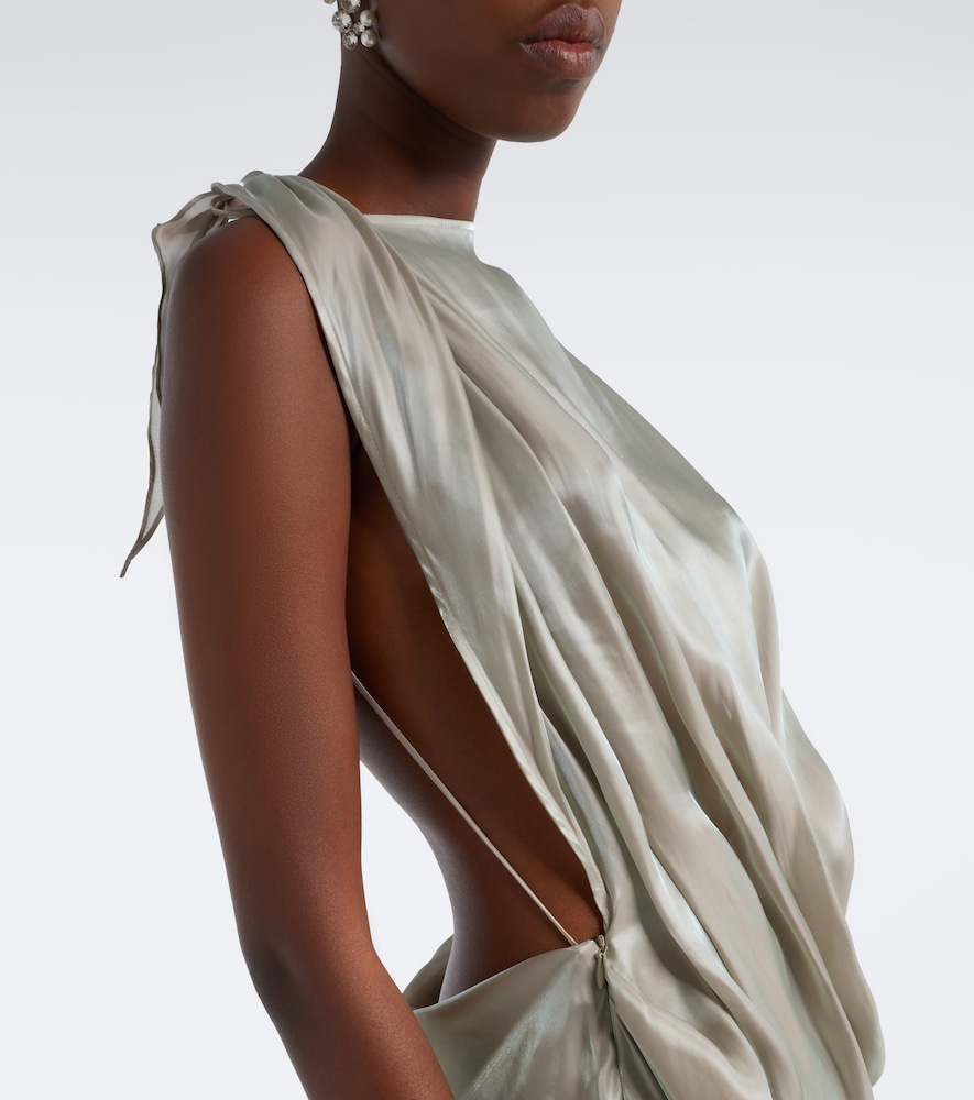 Glow Up draped open-back gown