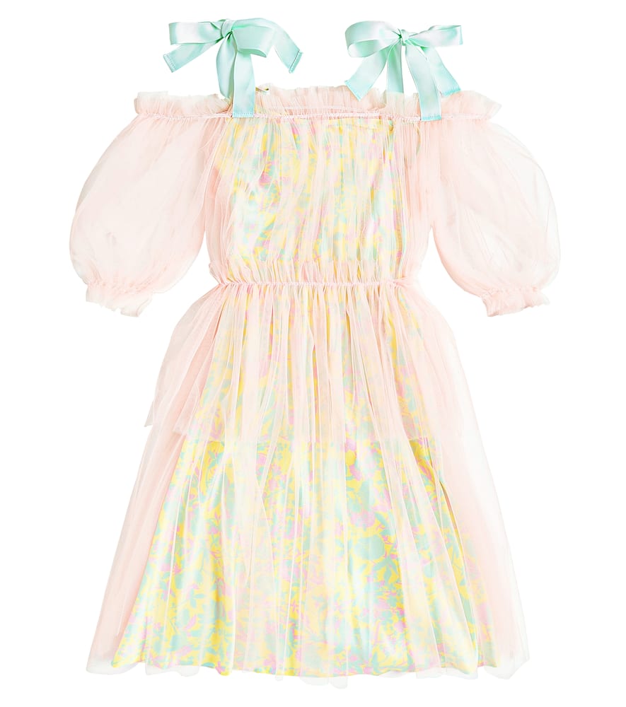 Lotus tulle dress with slip