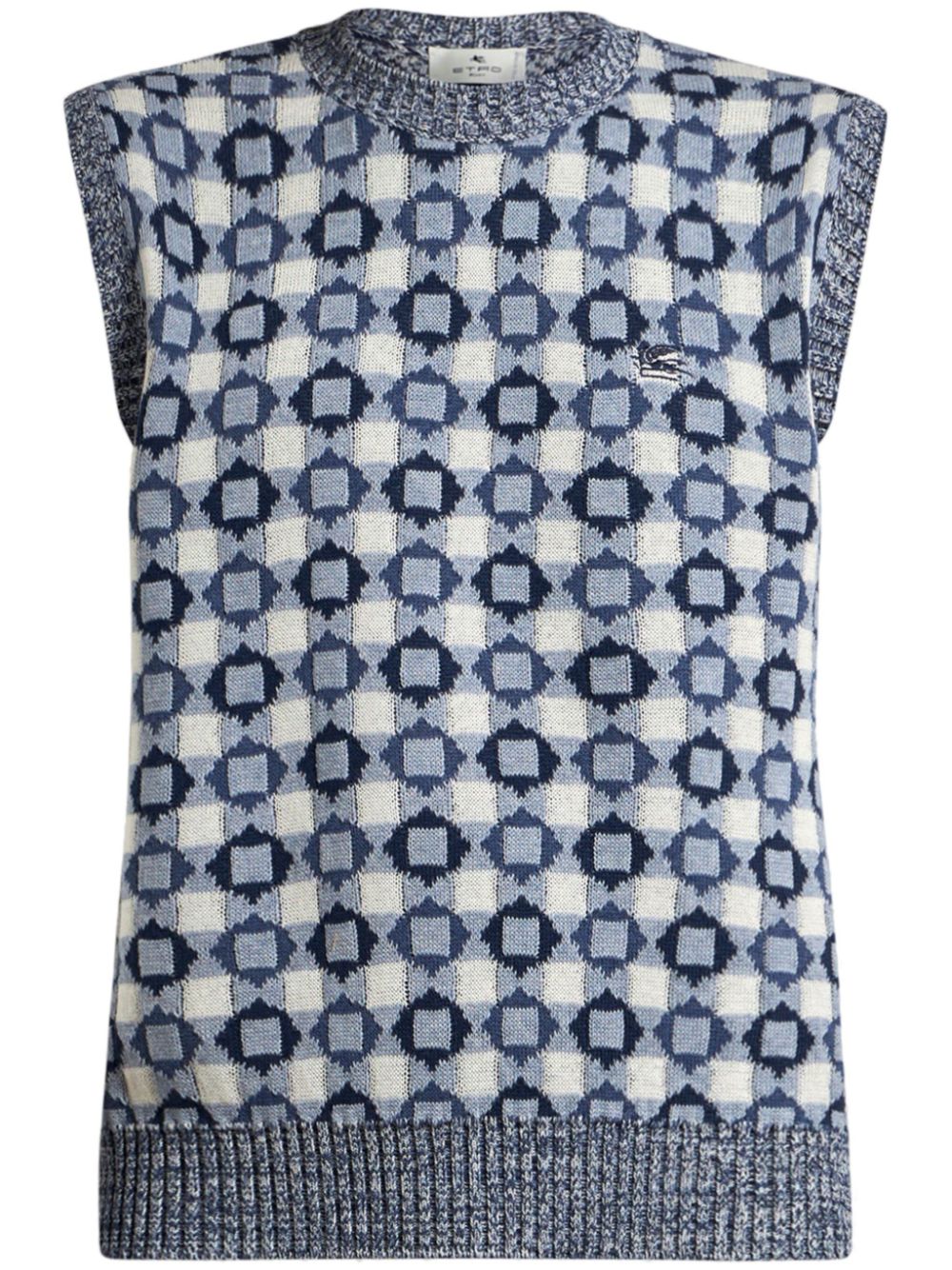 Jacquard vest - White