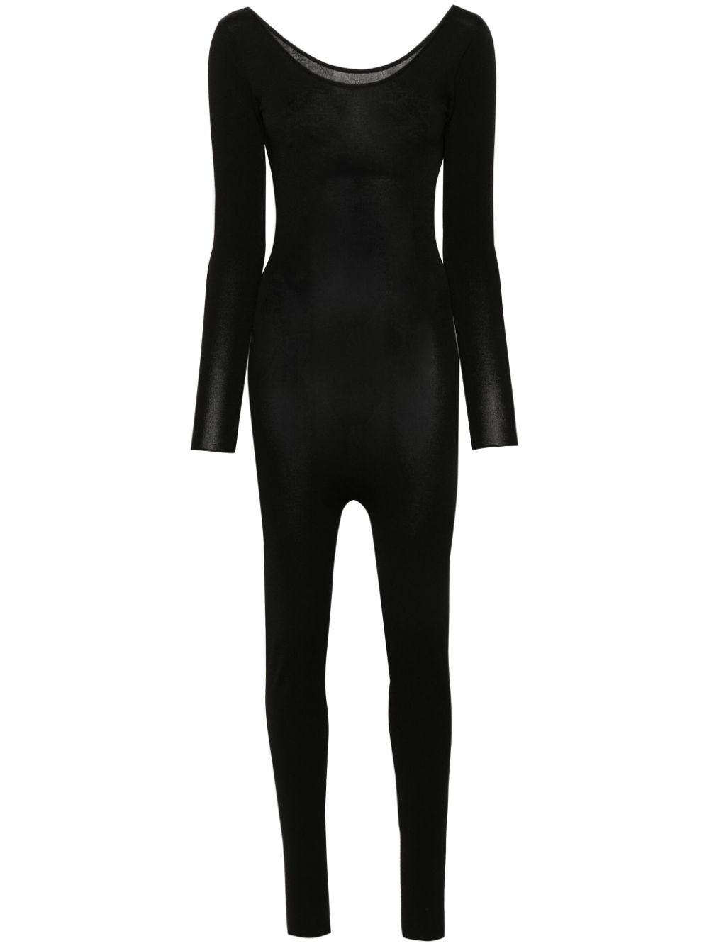 Fine-ribbed jumpsuit - Black