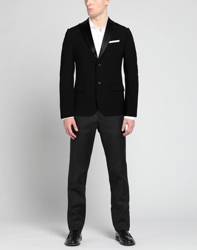 Man Blazer Black Size 38 Polyester, Viscose, Elastane