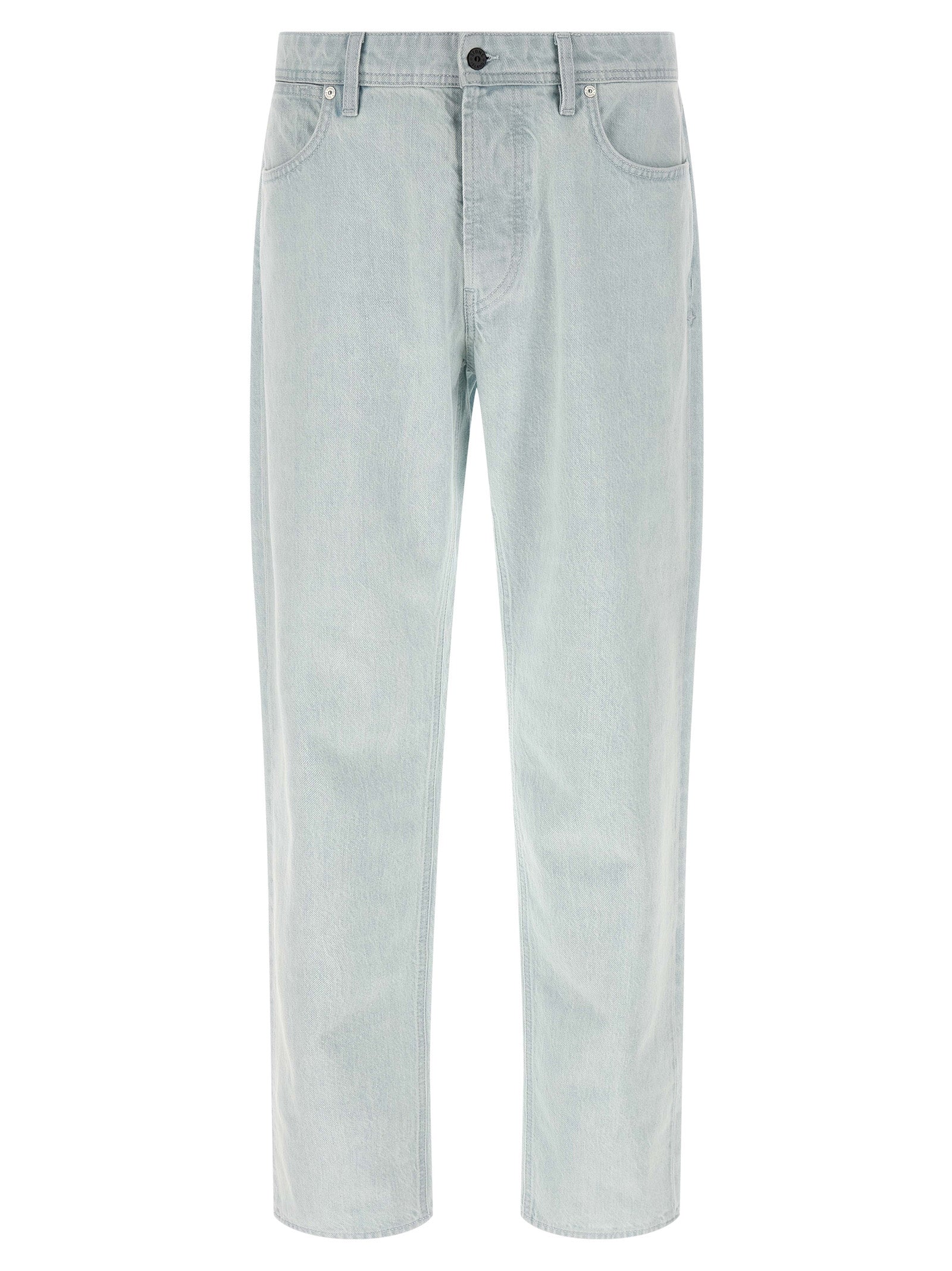 Cotton Straight-Leg Jeans — Blue