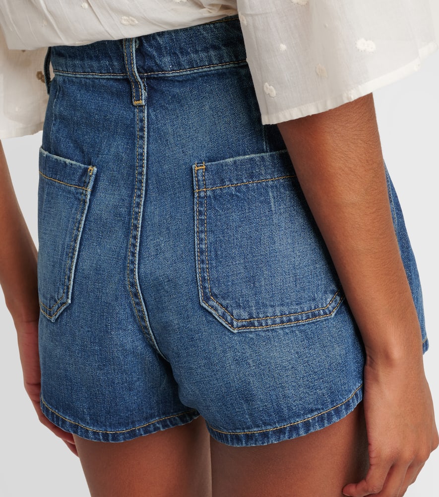 Harley high-rise denim shorts