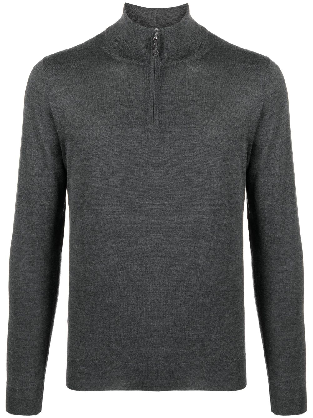 Zip-up high-neck jumper - Grey