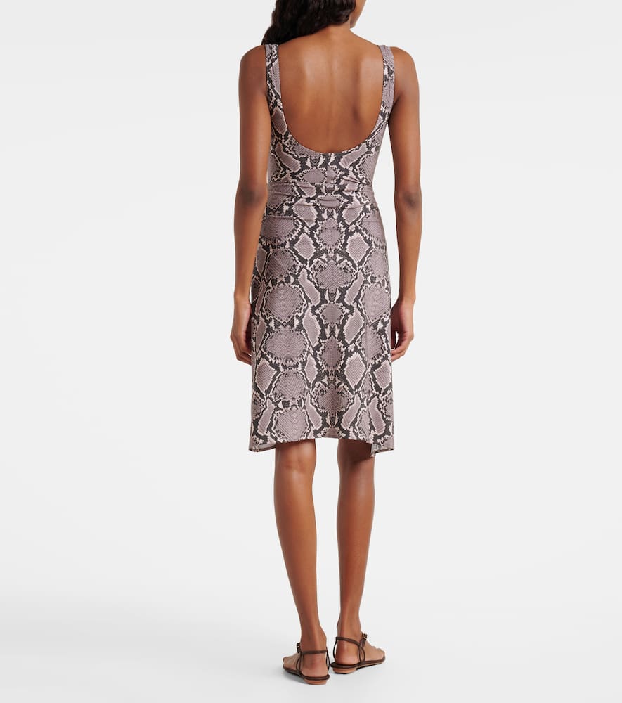 Lilith snake-print beach cover-up