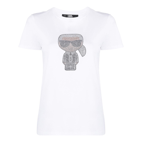 Ironik Karl gem-embellished T-shirt - White