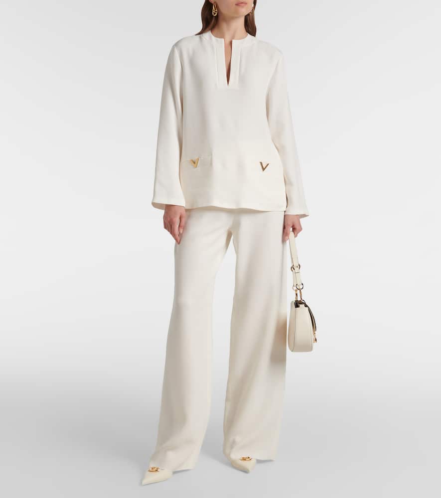 Cady Couture high-rise wide-leg pants