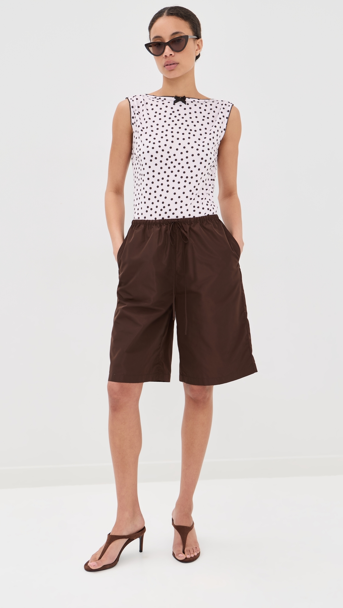 Alexa Top Pink/Brown Dots