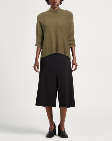 Woman Turtleneck Military green Size L Viscose, Polyester, Polyamide