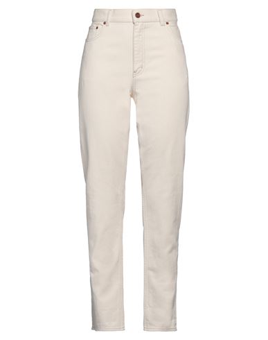 Woman Jeans Ivory Size 25 Cotton