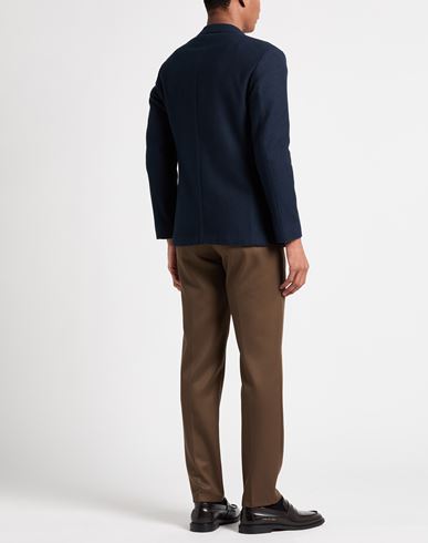 Man Blazer Blue Size 38 Cotton