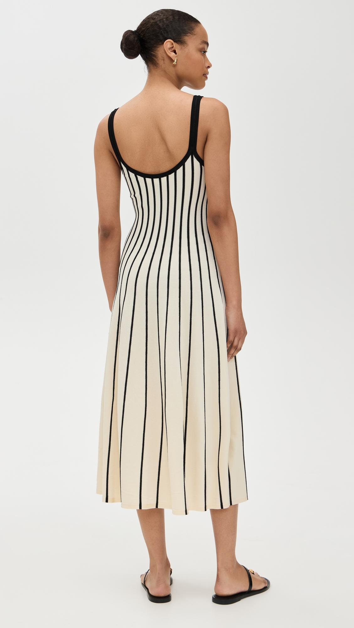 Irecia Sweater Dress Stripe Black Cream