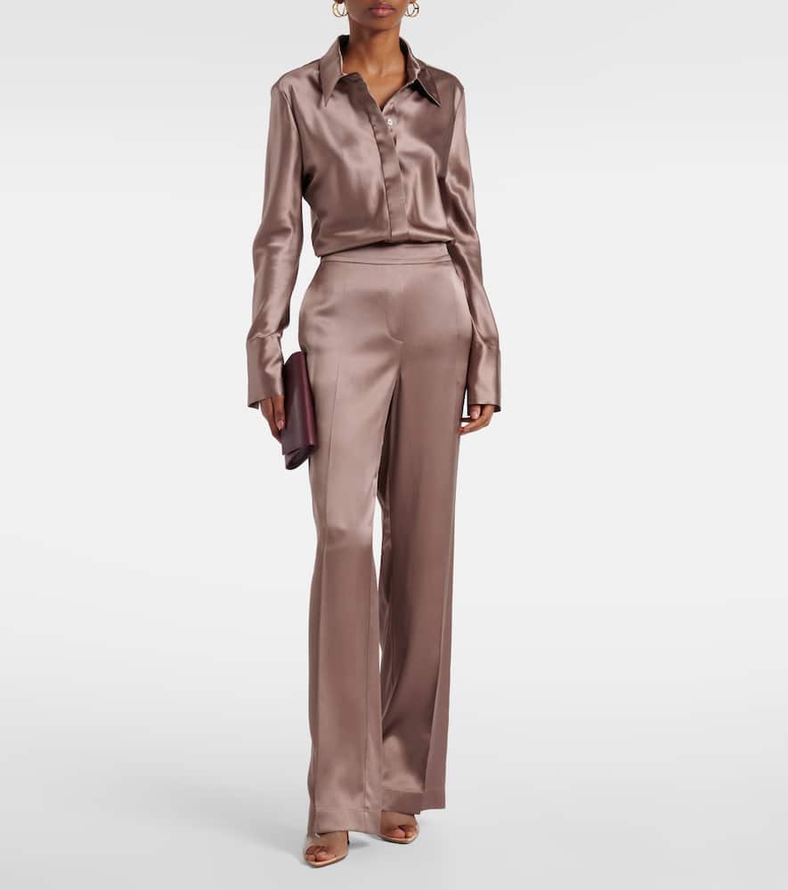 Brunel silk satin blouse