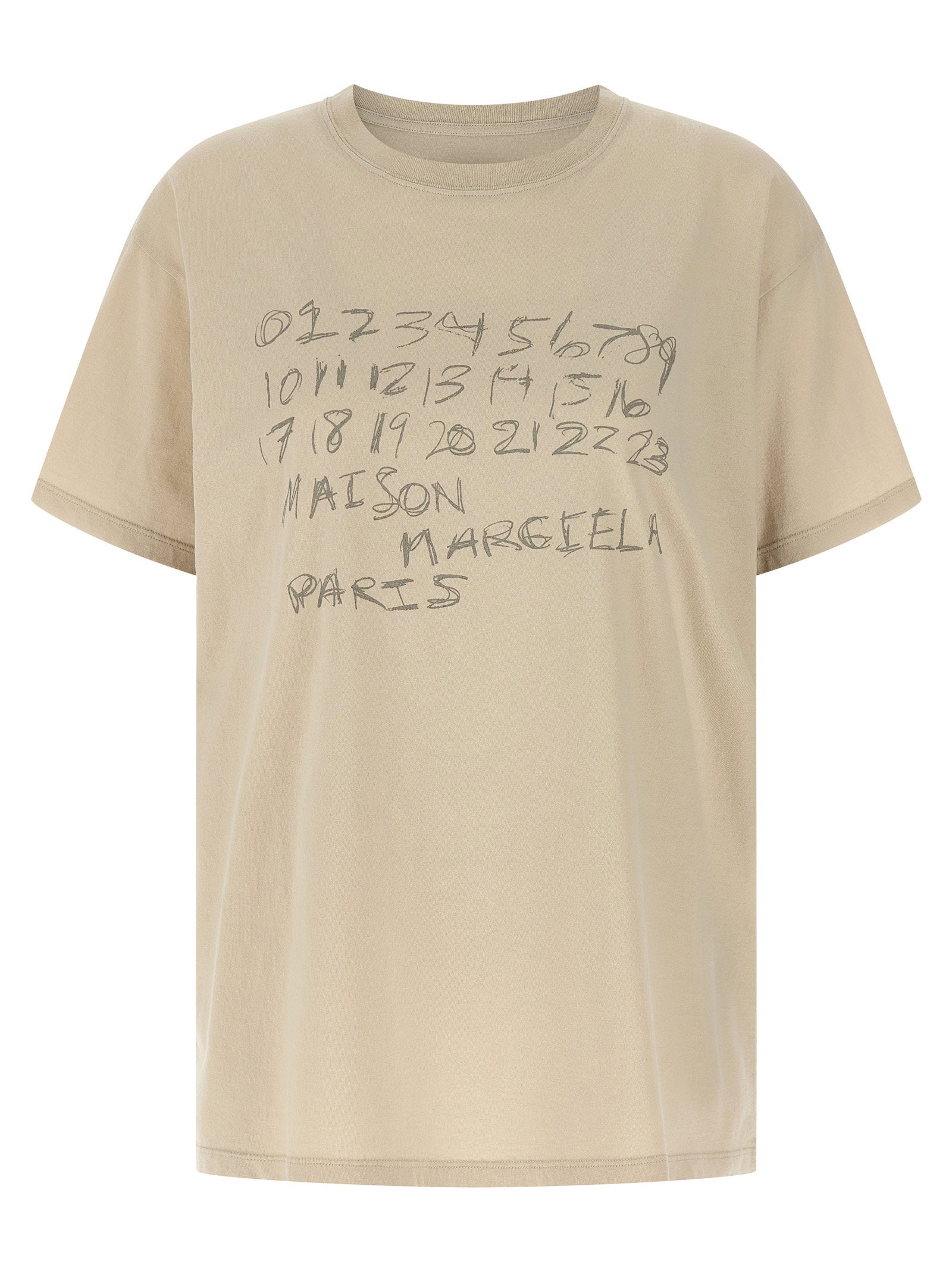 Logo-Printed Cotton T-Shirt — Beige