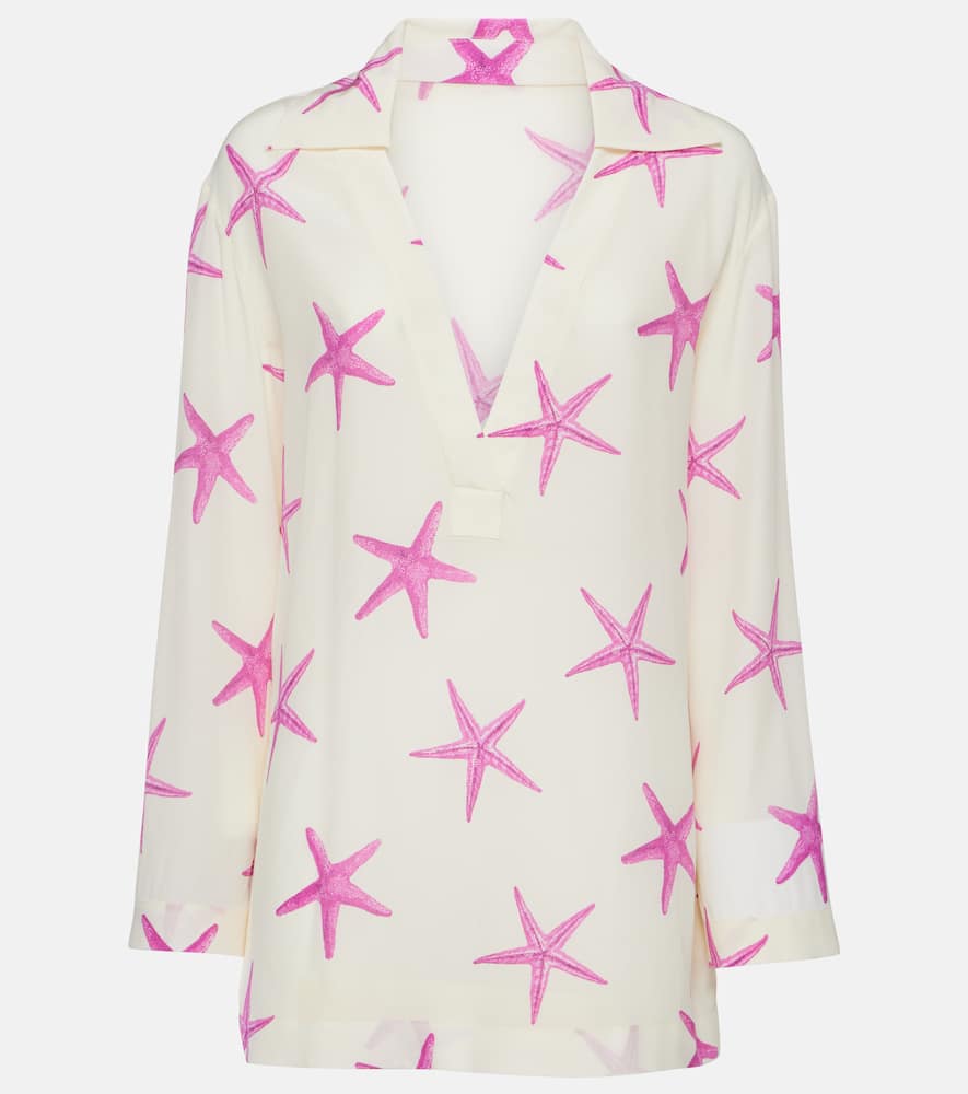 Printed silk shirt