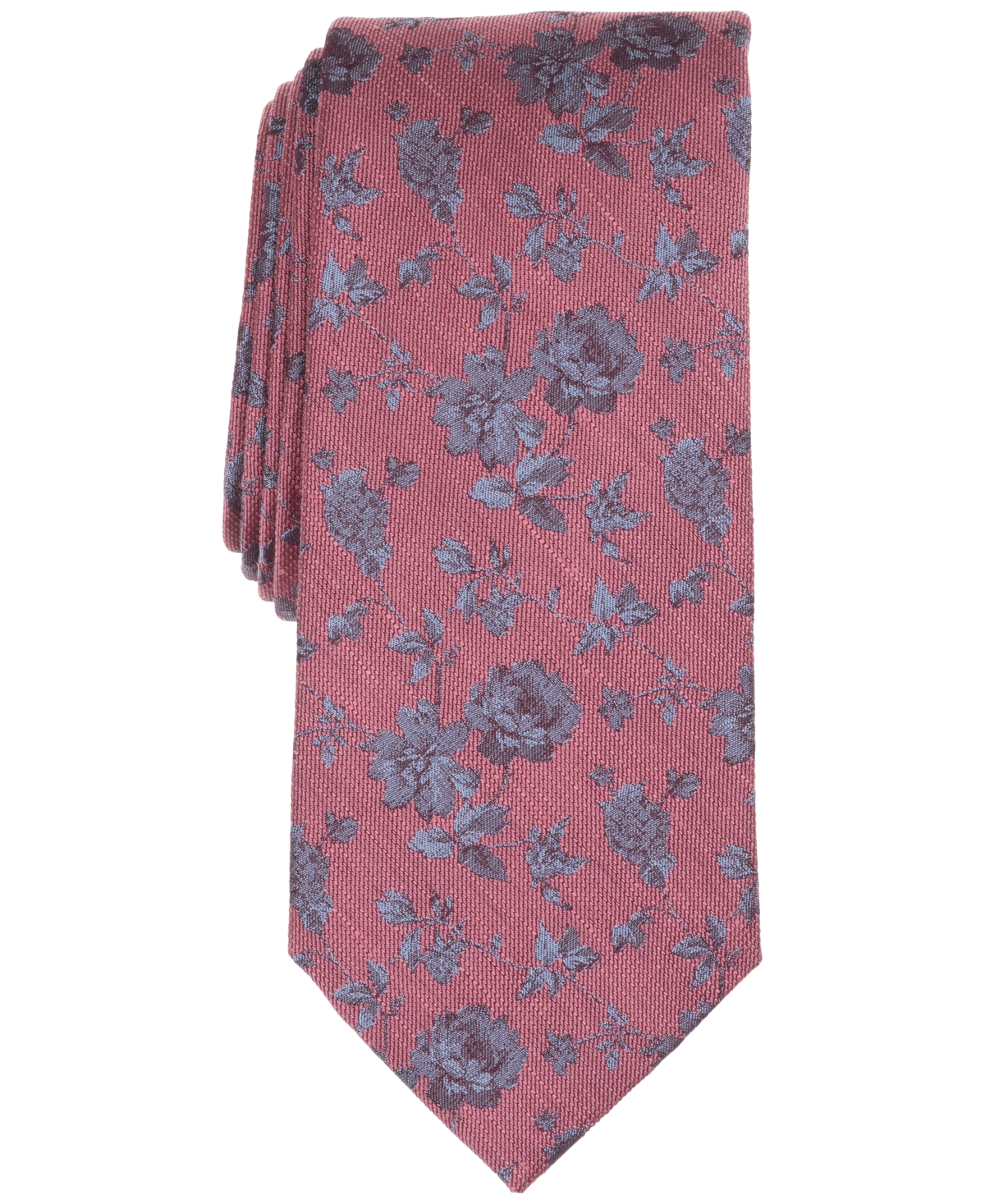 Men's Floral Classic Tie - Coral