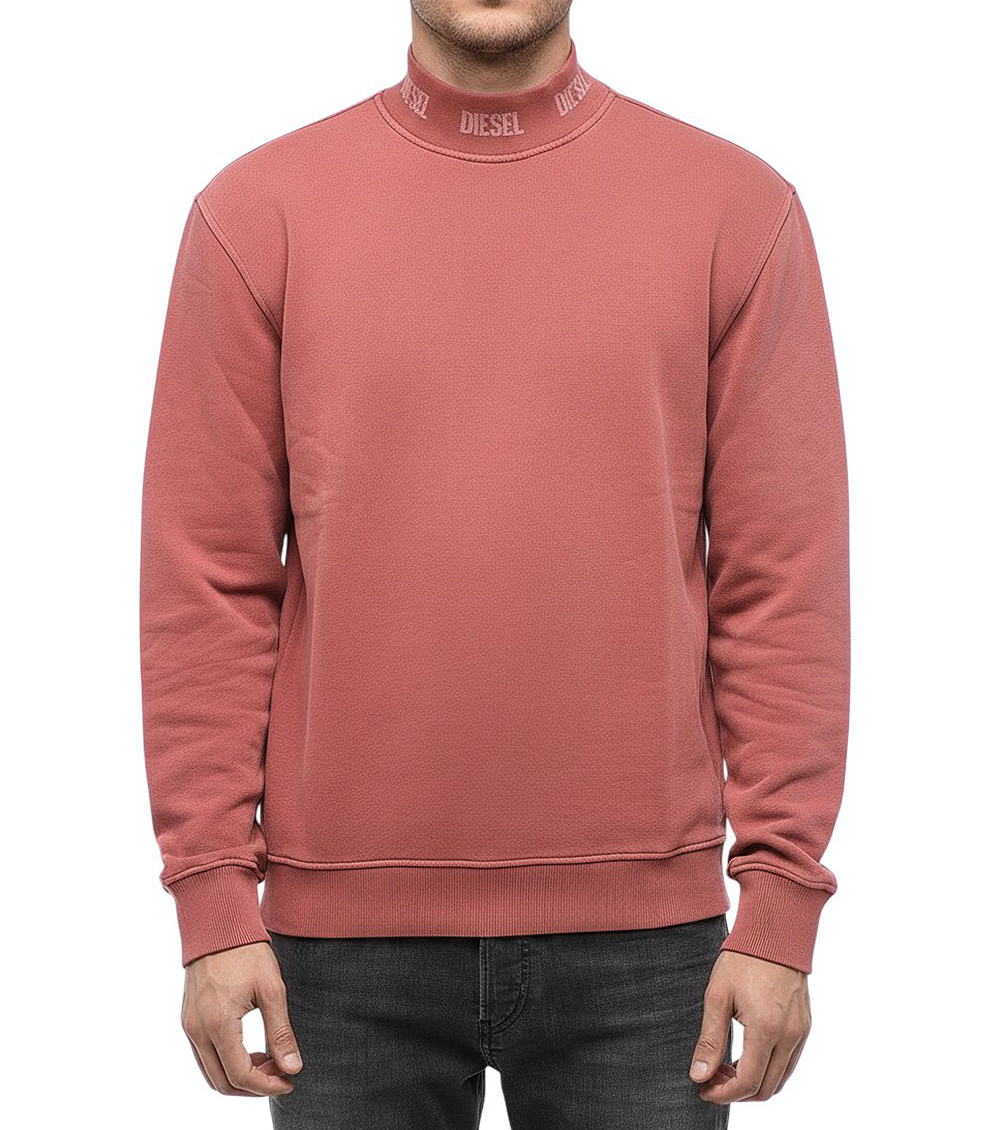 Red Mock Collar Sweatshirt
